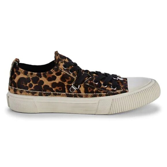 New ALL SAINTS Jazmin Haircalf Leopard Print Sneakers New With Box 9 US/40 EU - Picture 2 of 16